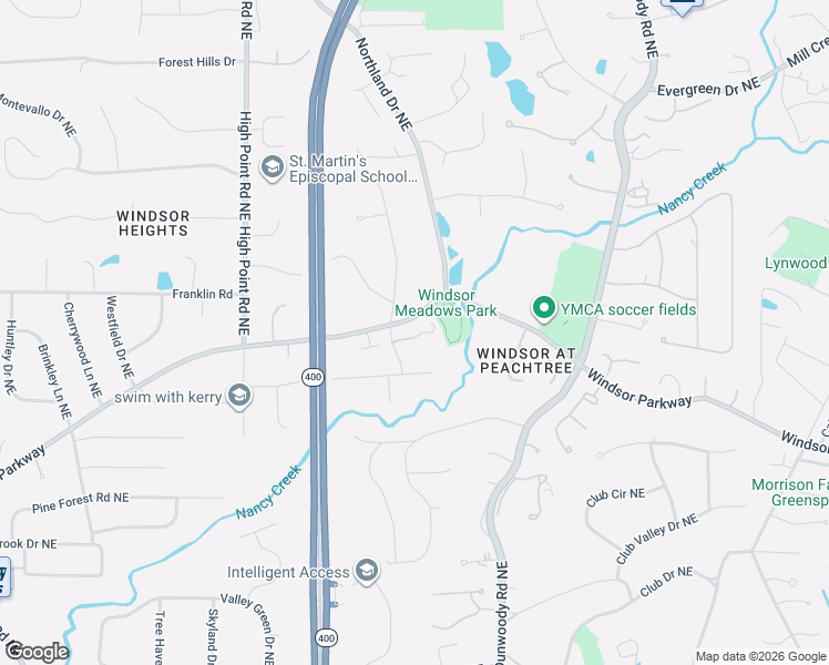 map of restaurants, bars, coffee shops, grocery stores, and more near 770 Brook Park Place in Atlanta