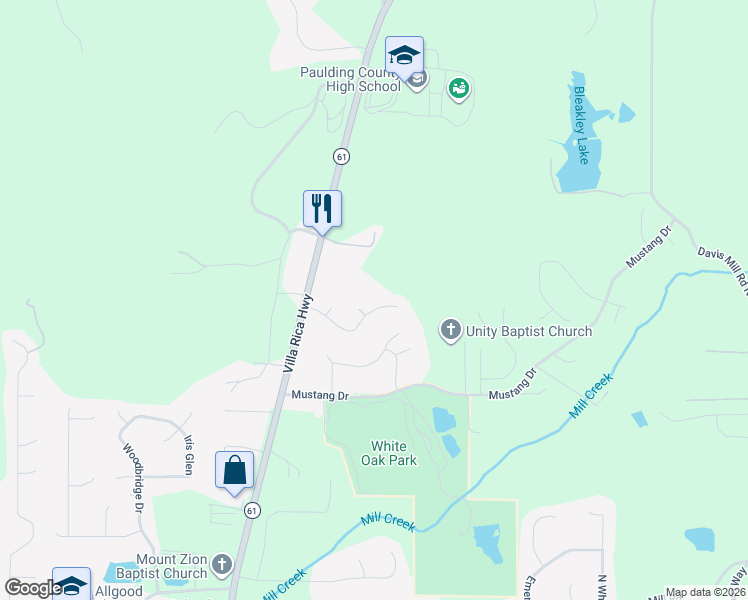 map of restaurants, bars, coffee shops, grocery stores, and more near 213 Ponderosa Drive in Dallas