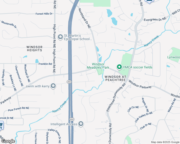 map of restaurants, bars, coffee shops, grocery stores, and more near 760 Brook Park Place in Sandy Springs