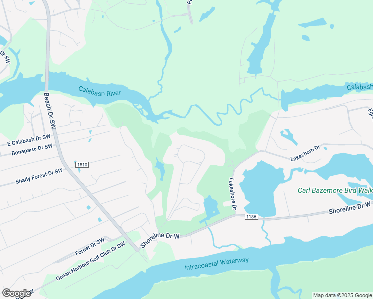 map of restaurants, bars, coffee shops, grocery stores, and more near 638 Oyster Bay Drive in Sunset Beach