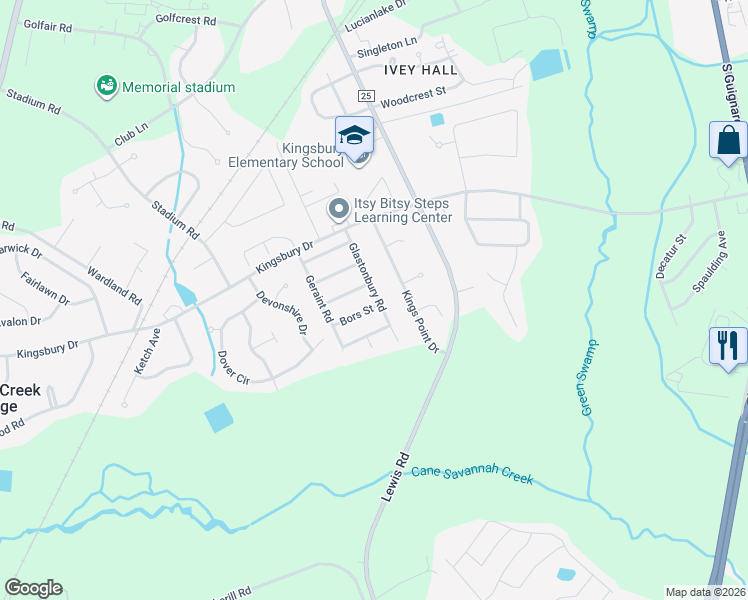 map of restaurants, bars, coffee shops, grocery stores, and more near 901 Bors Street in Sumter