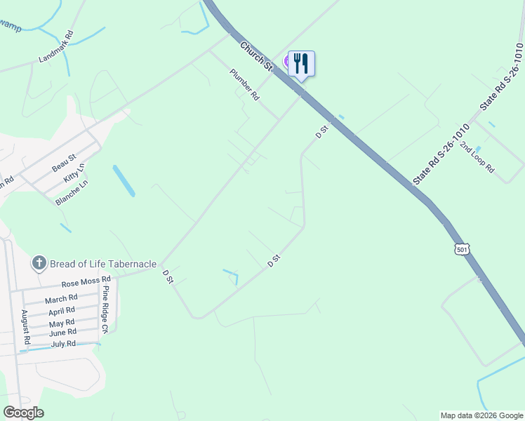 map of restaurants, bars, coffee shops, grocery stores, and more near 4179 Primrose Lane in Conway