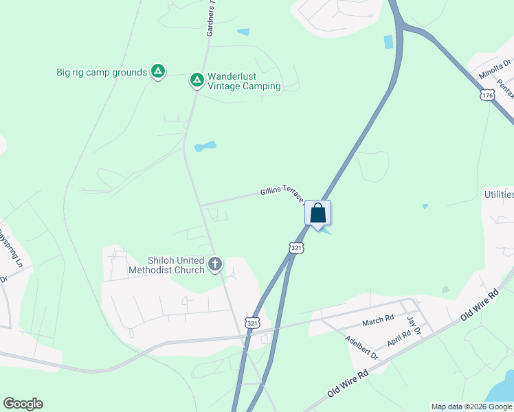 map of restaurants, bars, coffee shops, grocery stores, and more near 140 Gillins Terrace Road in West Columbia