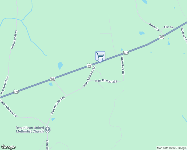 map of restaurants, bars, coffee shops, grocery stores, and more near 138 Chamberlains Ferry Road in McCormick
