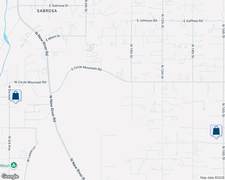 map of restaurants, bars, coffee shops, grocery stores, and more near 801 East Circle Mountain Road in New River