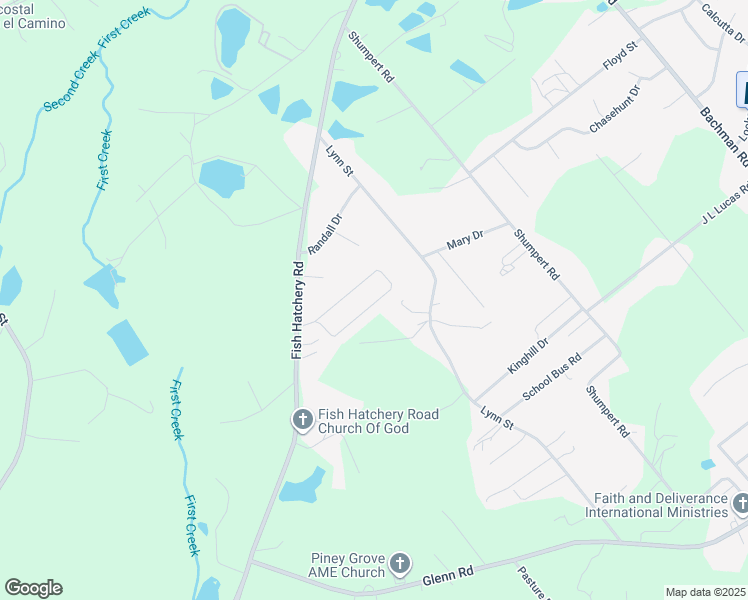 map of restaurants, bars, coffee shops, grocery stores, and more near 125 Bent Tree Circle in Gaston