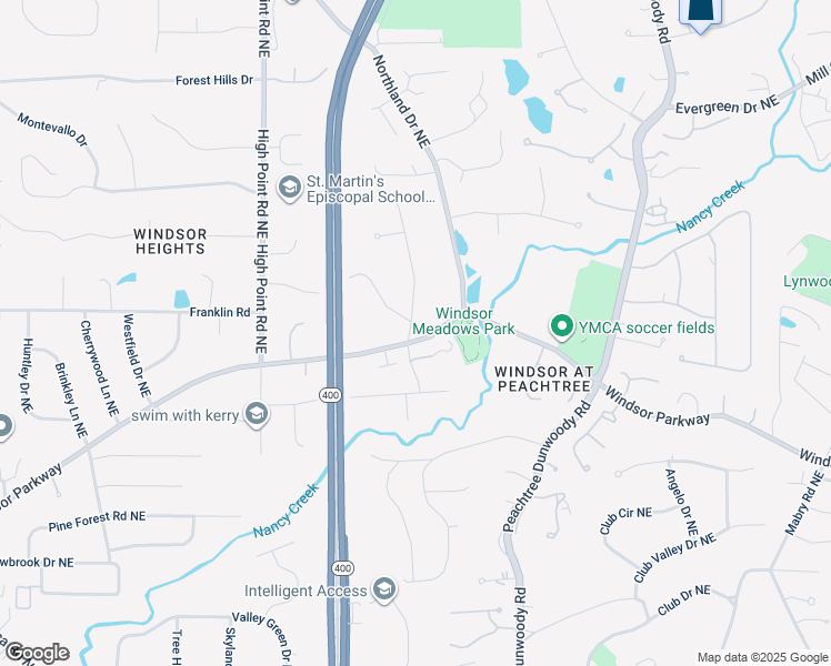 map of restaurants, bars, coffee shops, grocery stores, and more near 760 Brook Park Place in Sandy Springs