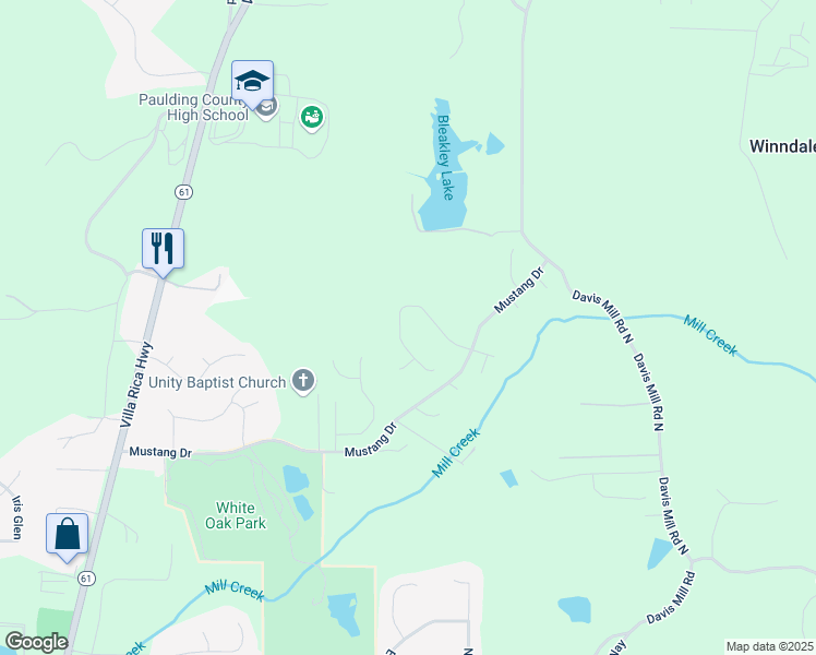 map of restaurants, bars, coffee shops, grocery stores, and more near 251 Bent Creek Drive in Dallas