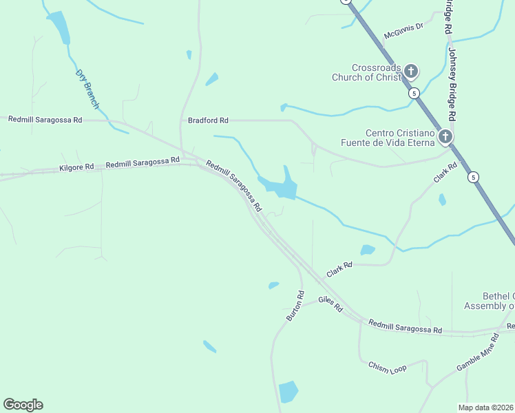 map of restaurants, bars, coffee shops, grocery stores, and more near Redmill Saragossa Road in Jasper