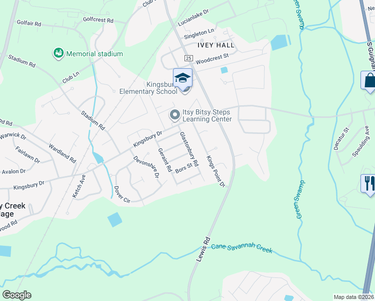 map of restaurants, bars, coffee shops, grocery stores, and more near 901 Bors Street in Sumter