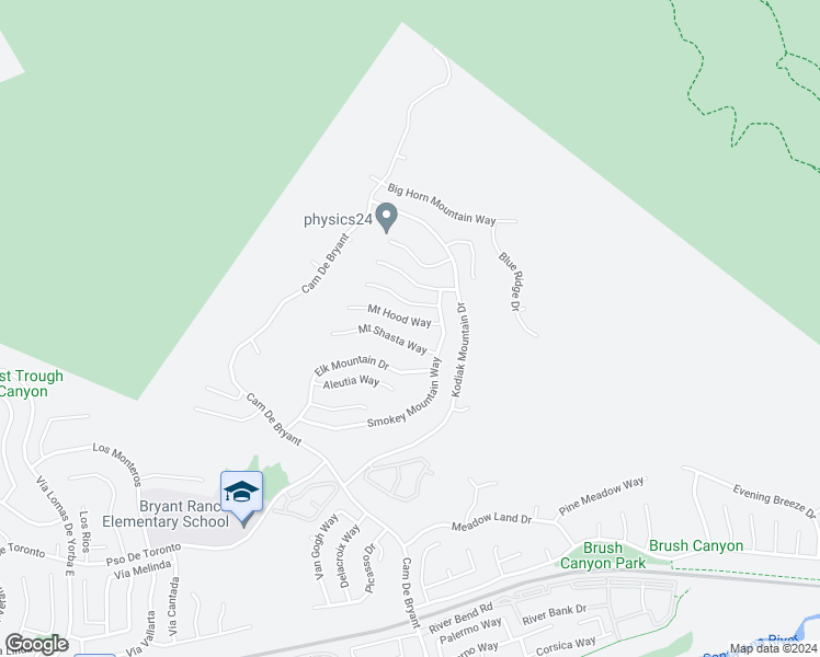 map of restaurants, bars, coffee shops, grocery stores, and more near 27900 Mount Hood Way in Yorba Linda