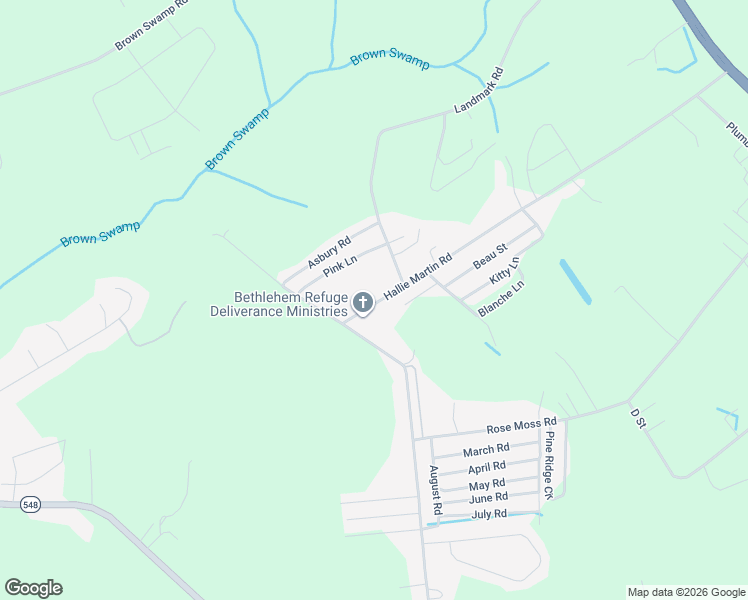 map of restaurants, bars, coffee shops, grocery stores, and more near 601 Hallie Martin Road in Conway