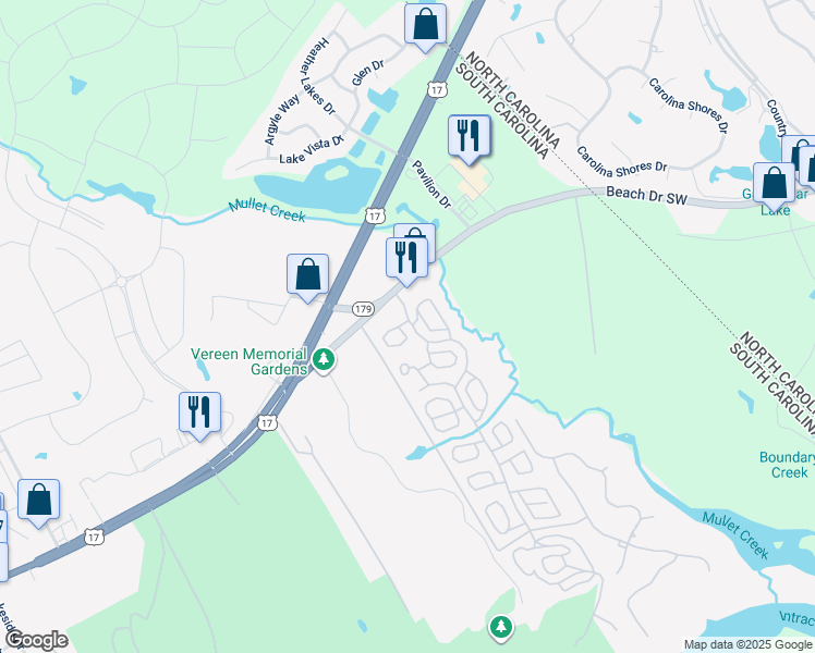 map of restaurants, bars, coffee shops, grocery stores, and more near 2246 Dykman Circle in Little River