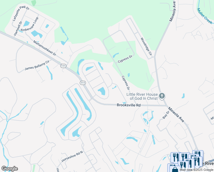 map of restaurants, bars, coffee shops, grocery stores, and more near 159 Blackpepper Loop in Little River