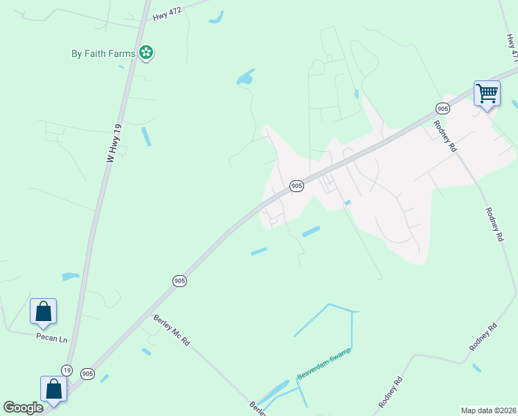 map of restaurants, bars, coffee shops, grocery stores, and more near 3452 South Carolina 905 in Conway