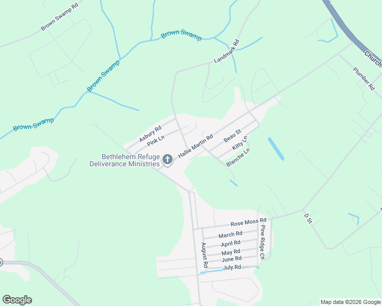 map of restaurants, bars, coffee shops, grocery stores, and more near 601 Hallie Martin Road in Conway