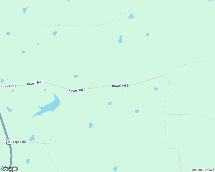 map of restaurants, bars, coffee shops, grocery stores, and more near Rowell Road East in Cleveland County