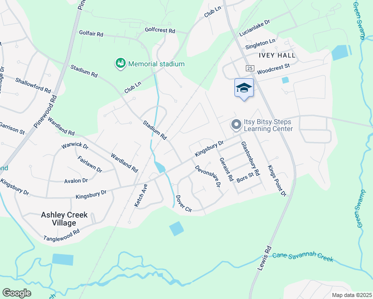 map of restaurants, bars, coffee shops, grocery stores, and more near 1113 Chivalry Street in Sumter