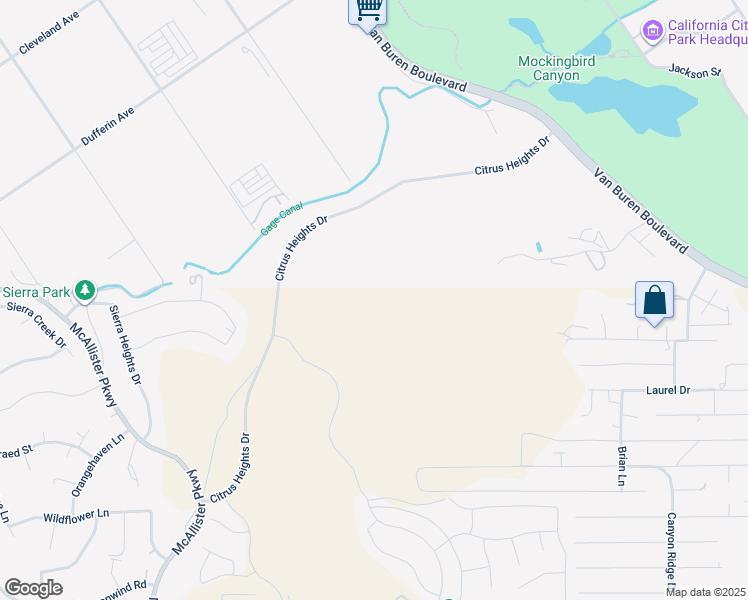 map of restaurants, bars, coffee shops, grocery stores, and more near in Riverside