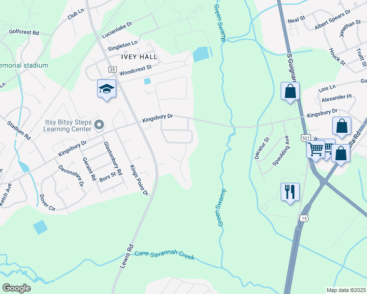 map of restaurants, bars, coffee shops, grocery stores, and more near 1300 Pepperidge Drive in Sumter