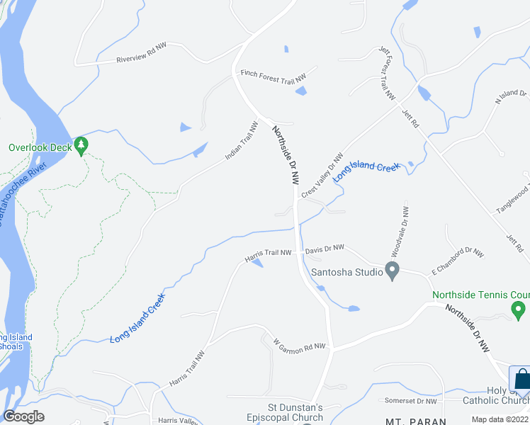 map of restaurants, bars, coffee shops, grocery stores, and more near 4824 Northside Drive Northwest in Atlanta