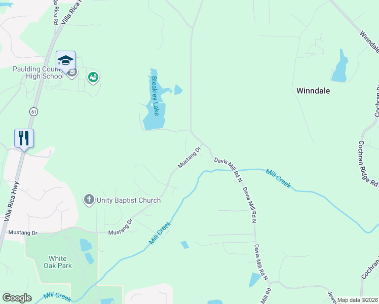 map of restaurants, bars, coffee shops, grocery stores, and more near 1097 Mustang Dr in Dallas