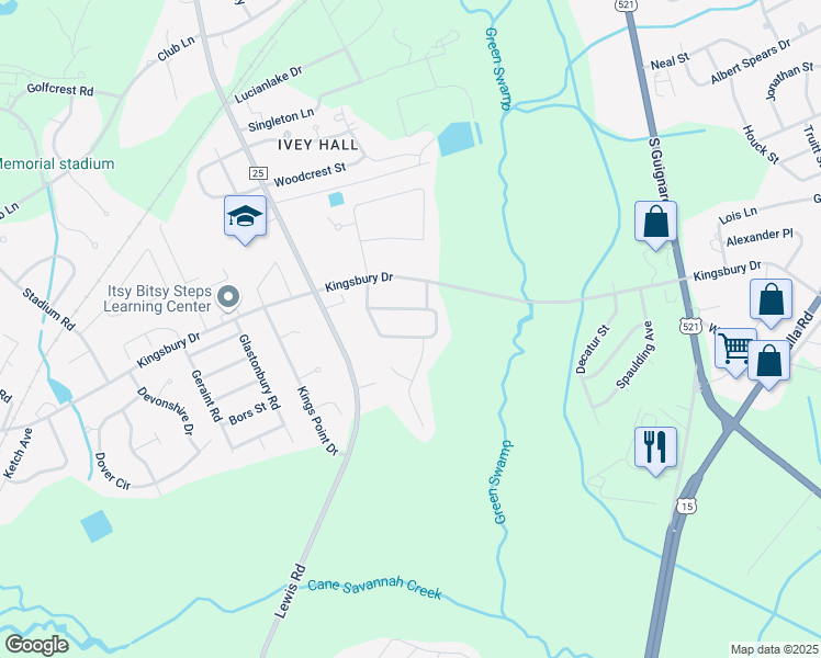 map of restaurants, bars, coffee shops, grocery stores, and more near 1300 Pepperidge Drive in Sumter