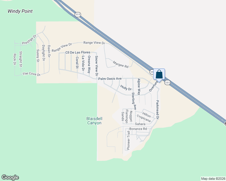 map of restaurants, bars, coffee shops, grocery stores, and more near 22122 Skyview Drive in Palm Springs