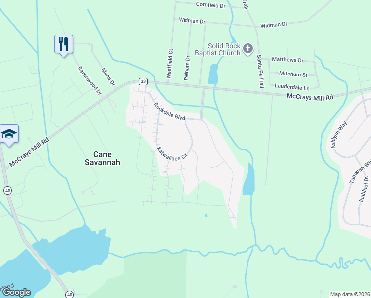 map of restaurants, bars, coffee shops, grocery stores, and more near 3545 Katwallace Circle in Sumter