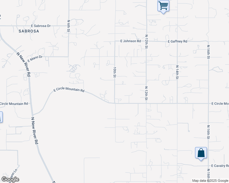 map of restaurants, bars, coffee shops, grocery stores, and more near 44410 North 10th Street in New River