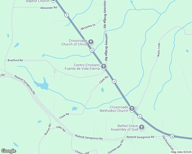 map of restaurants, bars, coffee shops, grocery stores, and more near 117 Bradford Road in Jasper