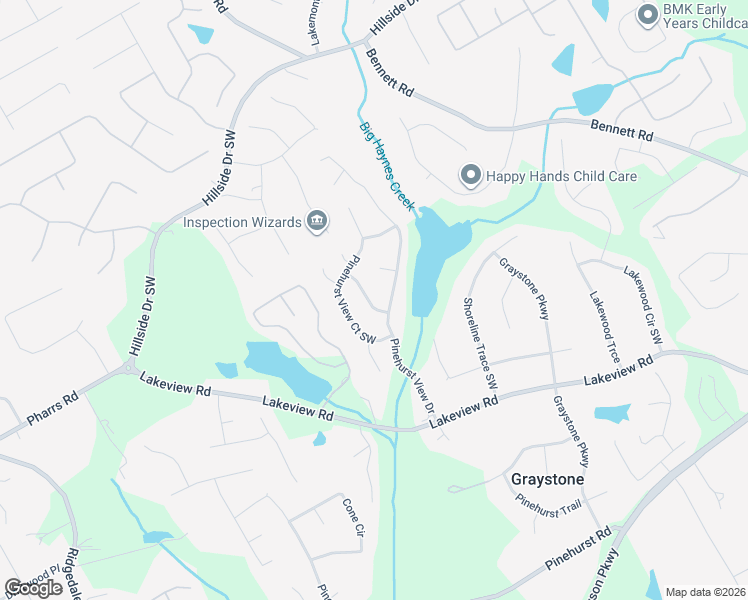 map of restaurants, bars, coffee shops, grocery stores, and more near 1875 Pinehurst View Drive in Grayson
