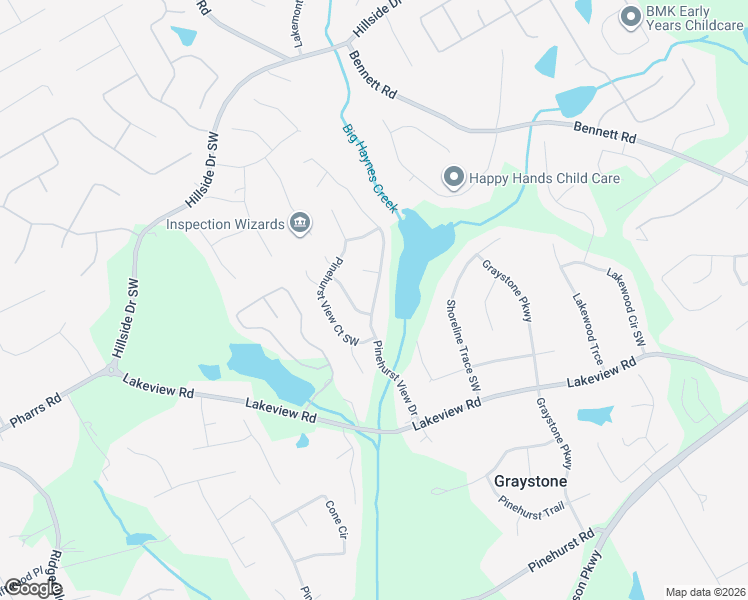 map of restaurants, bars, coffee shops, grocery stores, and more near 1818 Pinehurst View Drive in Grayson