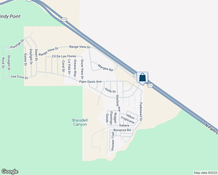 map of restaurants, bars, coffee shops, grocery stores, and more near 22155 Sunnyslope Lane in Palm Springs