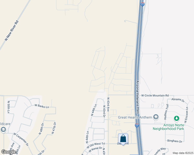 map of restaurants, bars, coffee shops, grocery stores, and more near 4418 West Yoosooni Drive in Phoenix