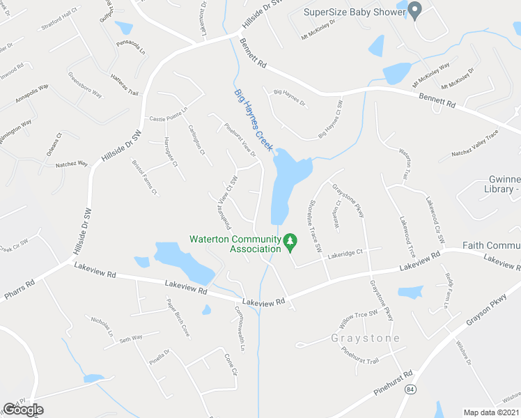 map of restaurants, bars, coffee shops, grocery stores, and more near 1860 Pinehurst View Drive in Grayson