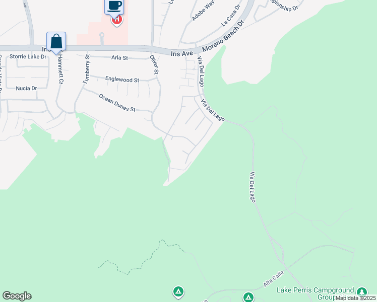 map of restaurants, bars, coffee shops, grocery stores, and more near 27698 Via Sol Arriva in Moreno Valley