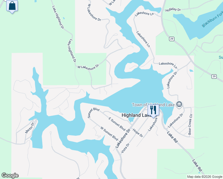 map of restaurants, bars, coffee shops, grocery stores, and more near 261 Lakeshore Loop in Oneonta