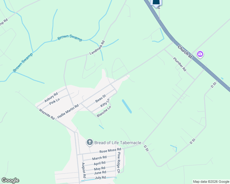 map of restaurants, bars, coffee shops, grocery stores, and more near 602 Kitty Lane in Conway