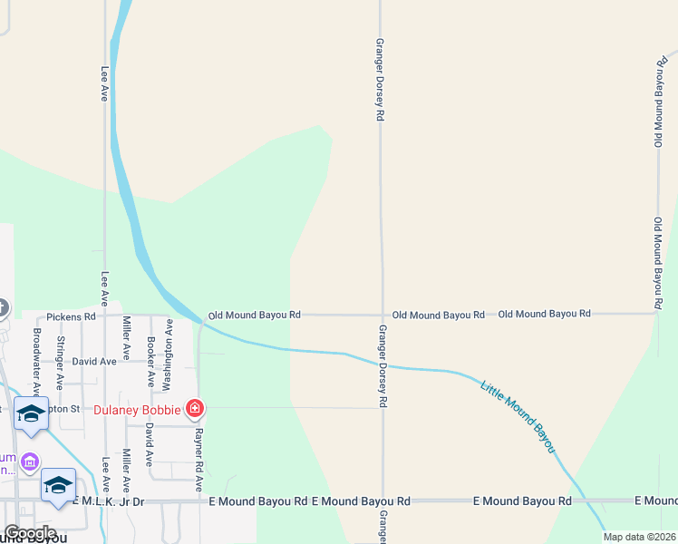 map of restaurants, bars, coffee shops, grocery stores, and more near 229 South East Alley Street in Mound Bayou