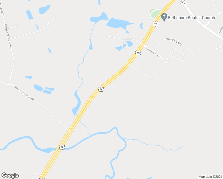 map of restaurants, bars, coffee shops, grocery stores, and more near 5031 Monroe Highway in Statham