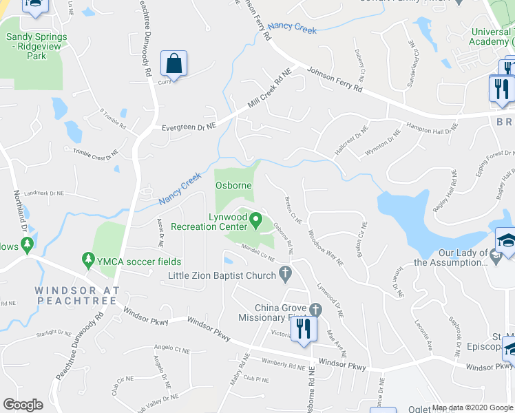 map of restaurants, bars, coffee shops, grocery stores, and more near 926 Devine Circle Northeast in Atlanta