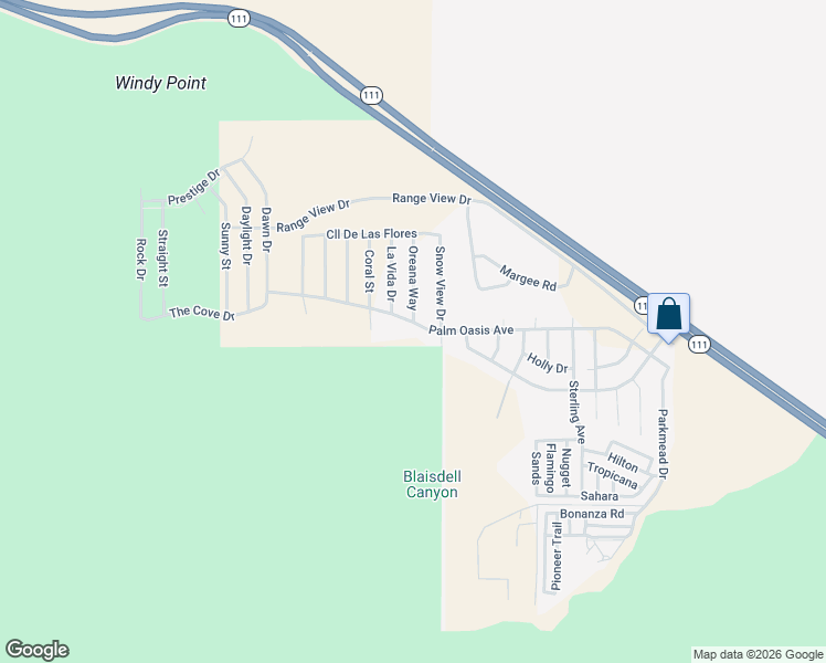 map of restaurants, bars, coffee shops, grocery stores, and more near 59915 Palm Oasis Avenue in Palm Springs