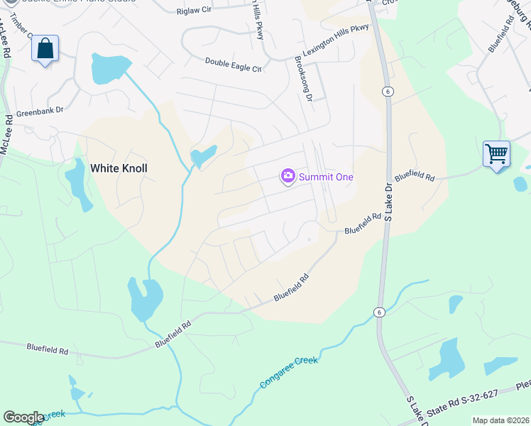 map of restaurants, bars, coffee shops, grocery stores, and more near 3011 Bluefield Road in Lexington