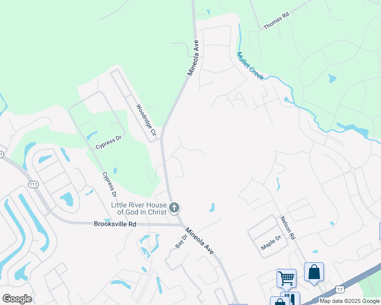 map of restaurants, bars, coffee shops, grocery stores, and more near 1585 Eva Drive in Little River