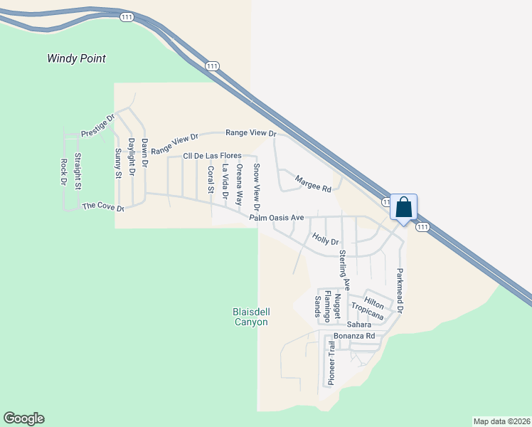 map of restaurants, bars, coffee shops, grocery stores, and more near 15921 Bobbee Lou Lane in Palm Springs