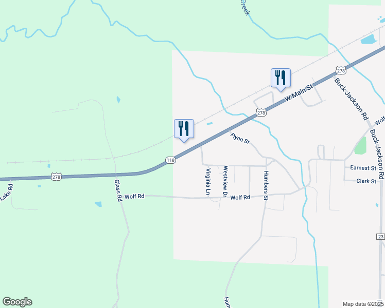 map of restaurants, bars, coffee shops, grocery stores, and more near 4146 Highway 278 Northeast in Sulligent