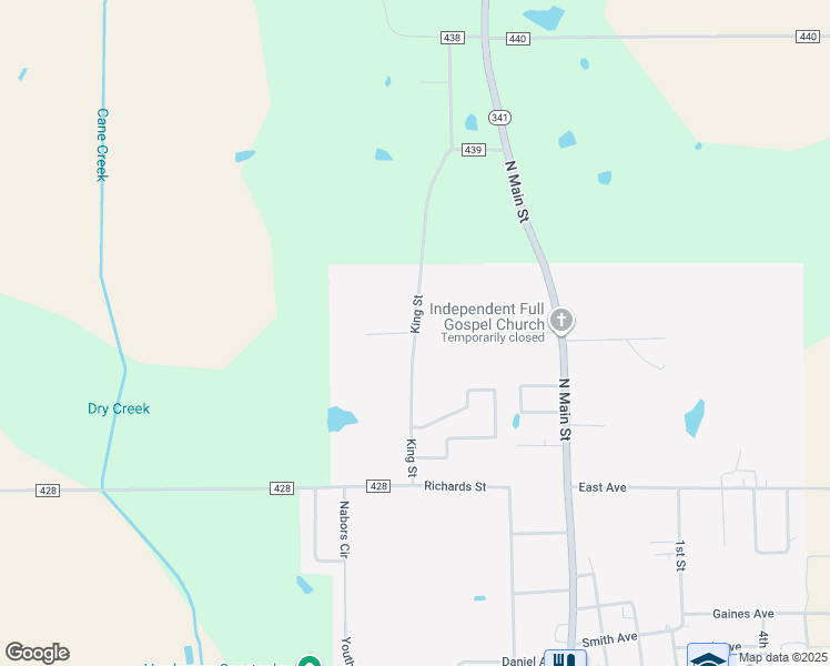 map of restaurants, bars, coffee shops, grocery stores, and more near 175 Kennedy Avenue in Vardaman