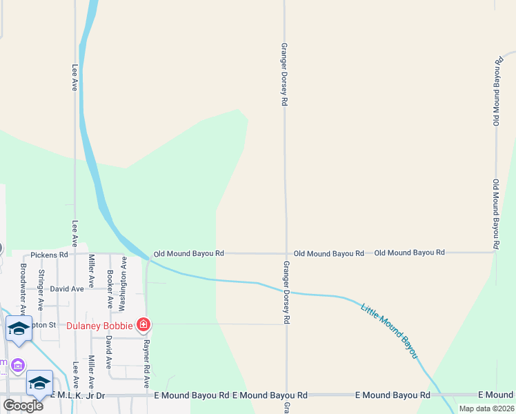 map of restaurants, bars, coffee shops, grocery stores, and more near 229 South East Alley Street in Mound Bayou