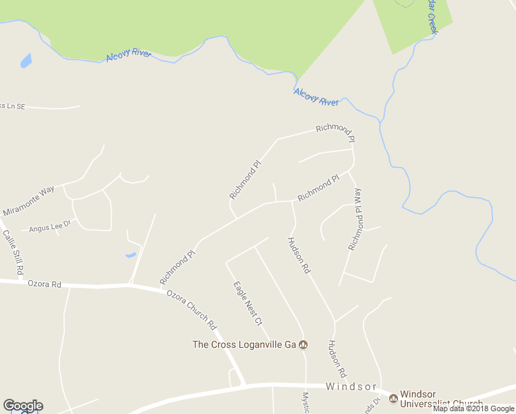 map of restaurants, bars, coffee shops, grocery stores, and more near 526 Richmond Place in Loganville